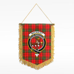 MacAuley Modern Tartan Crest Wall Hanging Banner