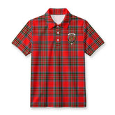 Binning (of Wallifoord) Tartan Crest Birdseye Mesh Polo Shirt