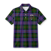 Blair Modern Tartan Crest Birdseye Mesh Polo Shirt