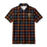 Brown Ancient Tartan Crest Birdseye Mesh Polo Shirt