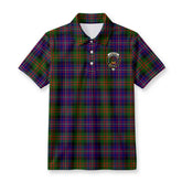 Cameron of Erracht Modern Tartan Crest Birdseye Mesh Polo Shirt