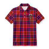 Cameron of Lochiel Modern Tartan Crest Birdseye Mesh Polo Shirt