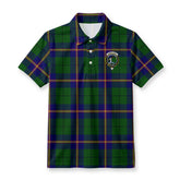 Carmichael Modern Tartan Crest Birdseye Mesh Polo Shirt
