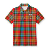 Chattan Tartan Crest Birdseye Mesh Polo Shirt
