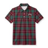 Crawford Modern Tartan Crest Birdseye Mesh Polo Shirt