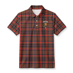Cumming Hunting Weathered Tartan Crest Birdseye Mesh Polo Shirt