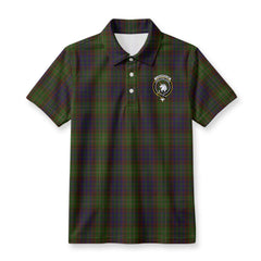 Cunningham Hunting Modern Tartan Crest Birdseye Mesh Polo Shirt