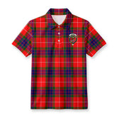 Fraser Tartan Crest Birdseye Mesh Polo Shirt
