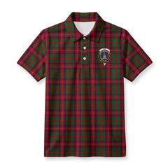 Ged Tartan Crest Birdseye Mesh Polo Shirt