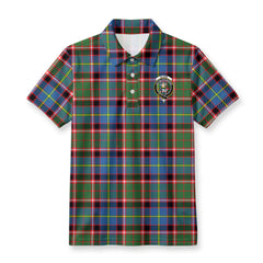 Glass Tartan Crest Birdseye Mesh Polo Shirt
