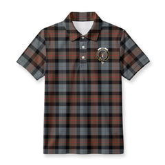 Gunn Weathered Tartan Crest Birdseye Mesh Polo Shirt
