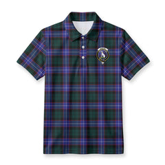 Hunter Modern Tartan Crest Birdseye Mesh Polo Shirt