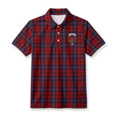 Kelly of Sleat Red Tartan Crest Birdseye Mesh Polo Shirt