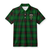 Kinnear Tartan Crest Birdseye Mesh Polo Shirt