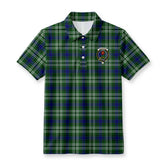 Learmonth Tartan Crest Birdseye Mesh Polo Shirt
