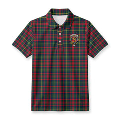 MacKintosh Hunting Modern Tartan Crest Birdseye Mesh Polo Shirt