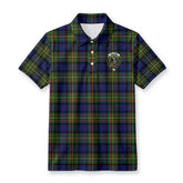 MacLaren Modern Tartan Crest Birdseye Mesh Polo Shirt