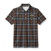 MacLaren Weathered Tartan Crest Birdseye Mesh Polo Shirt
