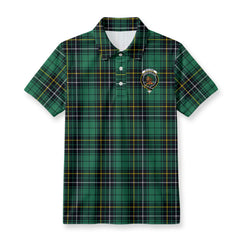 McAlpine Ancient Tartan Crest Birdseye Mesh Polo Shirt