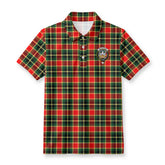McLachlan Hunting Modern Tartan Crest Birdseye Mesh Polo Shirt