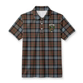 McLaren Weathered Tartan Crest Birdseye Mesh Polo Shirt