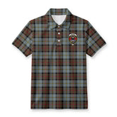 McLeod of Harris Weathered Tartan Crest Birdseye Mesh Polo Shirt
