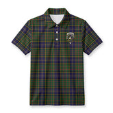 McMillan Hunting Modern Tartan Crest Birdseye Mesh Polo Shirt