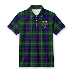 McThomas Modern Tartan Crest Birdseye Mesh Polo Shirt