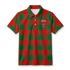Moncrief Tartan Crest Birdseye Mesh Polo Shirt
