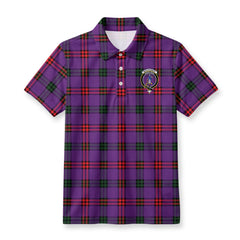Montgomery Modern Tartan Crest Birdseye Mesh Polo Shirt