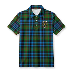 Newlands Tartan Crest Birdseye Mesh Polo Shirt
