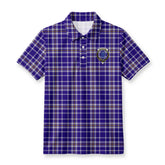 Ochterlony Tartan Crest Birdseye Mesh Polo Shirt