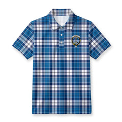 Roberton Tartan Crest Birdseye Mesh Polo Shirt