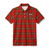 Scott Modern Tartan Crest Birdseye Mesh Polo Shirt