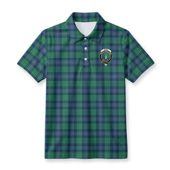 Shaw Ancient Tartan Crest Birdseye Mesh Polo Shirt