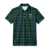 Stewart Hunting Modern Tartan Crest Birdseye Mesh Polo Shirt