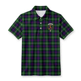 Sutherland Modern Tartan Crest Birdseye Mesh Polo Shirt
