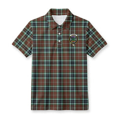 Thomson Hunting Modern Tartan Crest Birdseye Mesh Polo Shirt