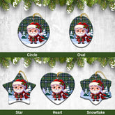 Cochrane Ancient Tartan Christmas Ceramic Ornament - Santa Claus In Kilt Style