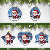 Elliot Ancient Tartan Christmas Ceramic Ornament - Santa Claus In Kilt Style