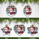 McDuff Dress Ancient Tartan Christmas Ceramic Ornament - Santa Claus In Kilt Style