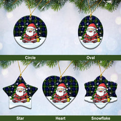 McEwan Modern Tartan Christmas Ceramic Ornament - Scottish Santa Style