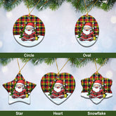 McIndoe Tartan Christmas Ceramic Ornament - Scottish Santa Style
