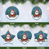 McIntyre Hunting Ancient Tartan Christmas Ceramic Ornament - Scottish Santa Style