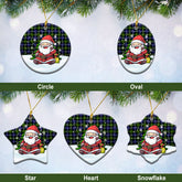 McNeil of Barra Modern Tartan Christmas Ceramic Ornament - Scottish Santa Style