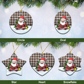 Stewart Dress Modern Tartan Christmas Ceramic Ornament - Scottish Santa Style