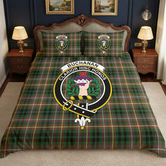 Buchanan Hunting Tartan Crest Bedding Set