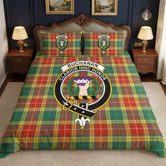 Buchanan Old Sett Tartan Crest Bedding Set