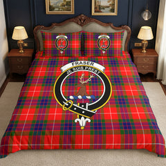 Fraser (of Lovat) Modern Tartan Crest Bedding Set