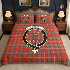 Fraser (of Lovat) Weathered Tartan Crest Bedding Set